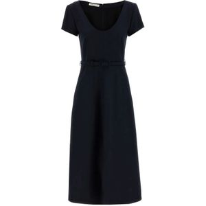 Alessandra Rich, Dames, Jurken, Blauw, Maat: M Wol,