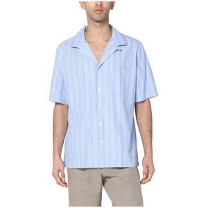 Lardini, Heren, Overhemden, Blauw, Maat: S Katoen,