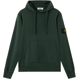 Stone Island, Heren, Sweatshirts & Hoodies, Groen, Maat: XL Fleece,