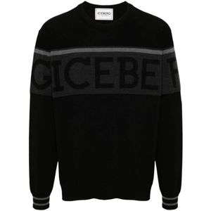 Iceberg, Heren, Truien, Zwart, Maat: S Wol,