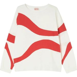 Marina Rinaldi, Dames, Truien, Wit, Maat: XS Viscose,