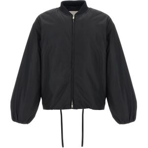 Jil Sander, Heren, Jassen, Zwart, Maat: S Poliester,