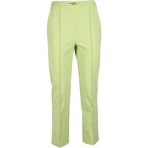 Elisabetta Franchi, Dames, Broeken, Groen, Maat: XS Polyamide,