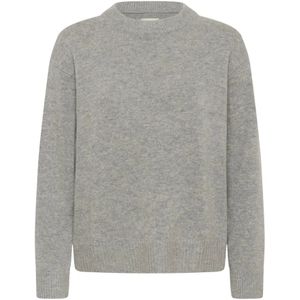 Part Two, Dames, Truien, Grijs, Maat: XL Leer,