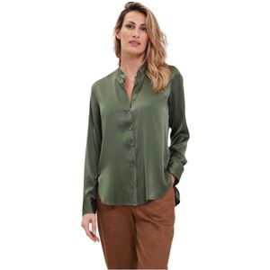Caliban, Dames, Blouses & Shirts, Groen, Maat: XL