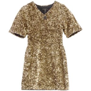 Marc Jacobs, Dames, Jurken, Geel, Maat: S Leer,