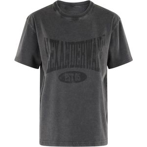 T by Alexander Wang, Dames, Tops, Grijs, Maat: S Katoen,