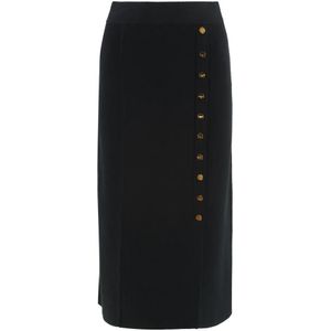 Elisabetta Franchi, Dames, Rokken, Zwart, Maat: XS