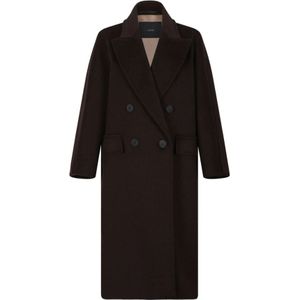 Max Mara, Dames, Mantels, Bruin, Maat: 2XS Wol,