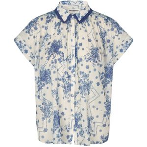 Lollys Laundry, Dames, Blouses & Shirts, Blauw, Maat: S Katoen,