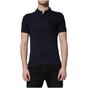 Dolce & Gabbana, Heren, Tops, Blauw, Maat: XS Katoen,