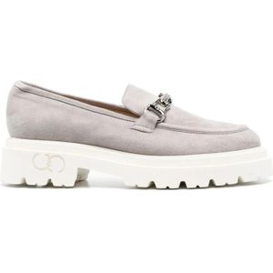 Casadei, Dames, Schoenen, Grijs, Maat: 38 1/2 EU Leer,