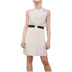 Liu Jo, Dames, Jurken, Beige, Maat: L Poliester,