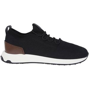 Tod's Zwarte Slip-On Sneakers met Leren Detail , Black , Heren , Maat: 41 EU