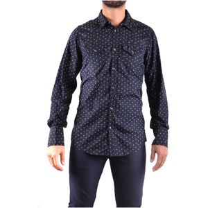 Dsquared2, Heren, Overhemden, Blauw, Maat: L Katoen,