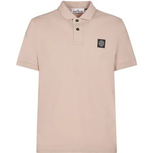 Stone Island, Heren, Tops, Roze, Maat: XL Katoen,