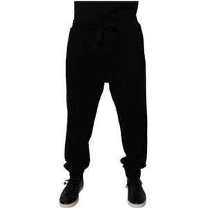 Dolce & Gabbana, Heren, Broeken, Zwart, Maat: 4XL Katoen,