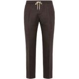 Boggi Milano, Heren, Broeken, Bruin, Maat: S Flanel,