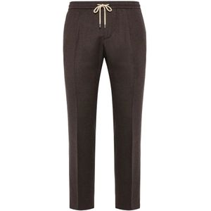 Boggi Milano, Heren, Broeken, Bruin, Maat: S Flanel,