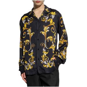 Versace Jeans Couture - Overhemd - Zwart - Katoen - Lange Mouw