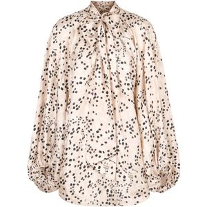 Zimmermann, Dames, Blouses & Shirts, Beige, Maat: M Zijde,