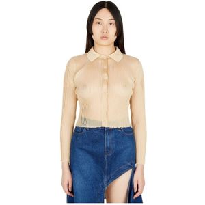 Our Legacy - Mazzy - Cardigan - Beige - Technische Metallic-Knit Weving