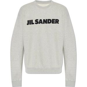 Jil Sander, Heren, Sweatshirts & Hoodies, Grijs, Maat: L Katoen,