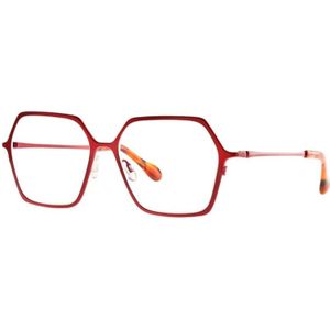Theo - Bromine Optical Frame - Rood - Unisex - Lichtgewicht Titanium Constructie