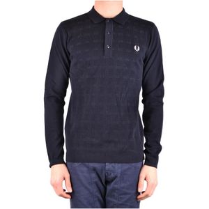 Fred Perry, Heren, Tops, Blauw, Maat: S
