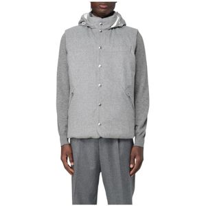 Brunello Cucinelli, Heren, Jassen, Grijs, Maat: L Wol,