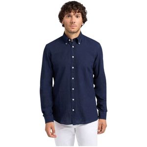 Brooks Brothers, Heren, Overhemden, Blauw, Maat: M Katoen,