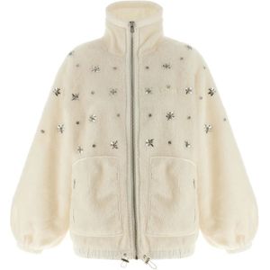 Pinko, Dames, Jassen, Wit, Maat: M Fleece,