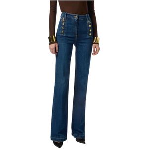 Elisabetta Franchi, Dames, Jeans, Blauw, Maat: W28