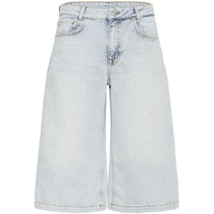 My Essential Wardrobe - Dango MW 139 High X-Wide Shorts - Blauw - Korte Broeken
