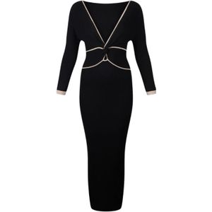 Liu Jo, Dames, Jurken, Zwart, Maat: S Nylon,