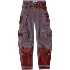 The Attico, Dames, Jeans, Bruin, Maat: W26 Katoen,