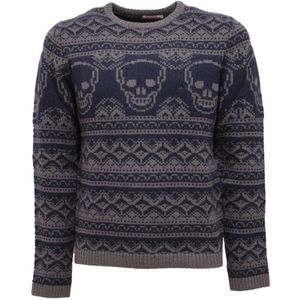 Sun68, Heren, Truien, Grijs, Maat: M Wol,