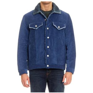 Roberto Collina, Heren, Jassen, Blauw, Maat: XL Denim,