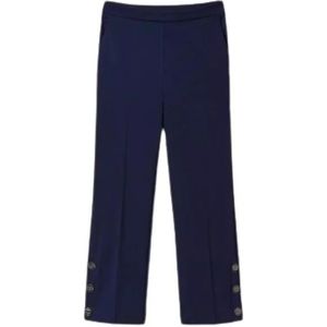Twinset, Dames, Broeken, Blauw, Maat: M Viscose,