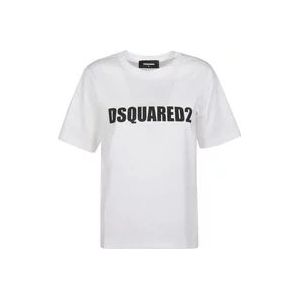 Dsquared2 Witte Easy Fit T-Shirt , White , Dames , Maat: S