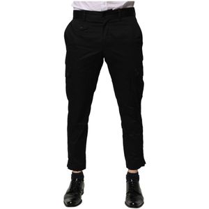 Dolce & Gabbana, Heren, Broeken, Zwart, Maat: M Katoen,