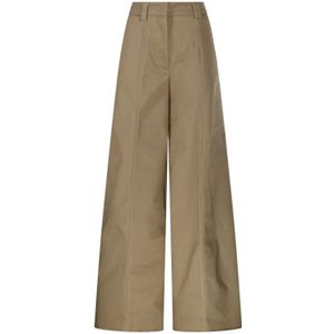 TheLatest, Dames, Broeken, Beige, Maat: 2XS Katoen,