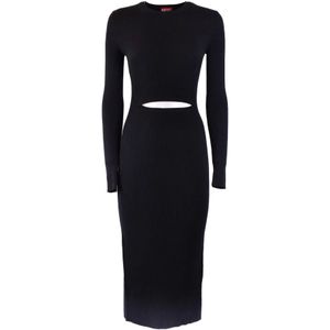 Diesel, Dames, Jurken, Zwart, Maat: M Wol,