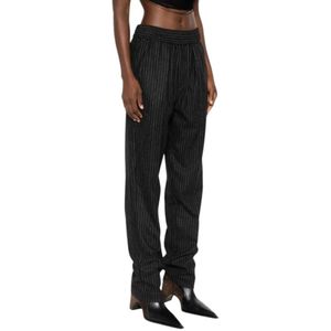 Isabel Marant, Dames, Broeken, Grijs, Maat: S Leer,