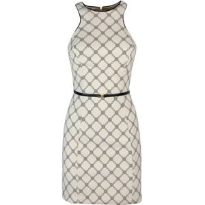 Elisabetta Franchi, Dames, Jurken, Beige, Maat: L Leer,