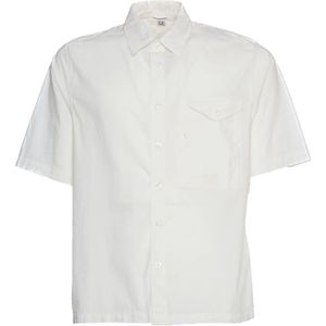 C.p. Company, Heren, Overhemden, Wit, Maat: S