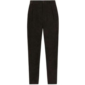 Dolce & Gabbana, Heren, Broeken, Zwart, Maat: XL Corduroy,