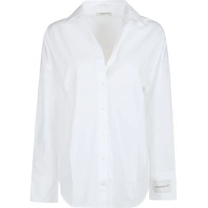 Hinnominate, Dames, Blouses & Shirts, Wit, Maat: S Katoen,