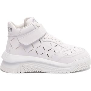 Versace Stijlvolle Mid-Top Sneakers , White , Heren , Maat: 44 EU