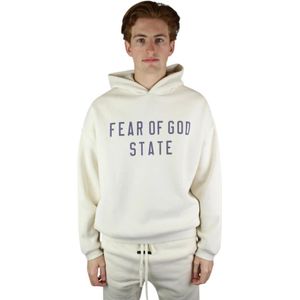 Fear Of God, Heren, Sweatshirts & Hoodies, Wit, Maat: S Fleece,